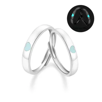 Lao Feng Xiang S925 Silver Ring Pair Unisex