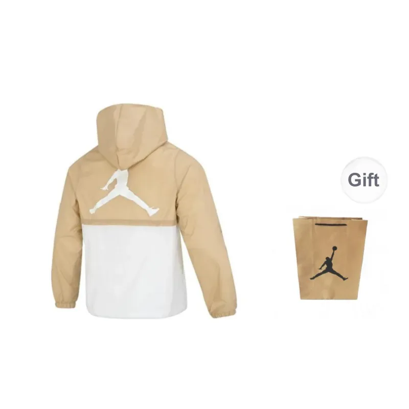 Jordan Jackets Coats Unisex White Yellow Shopping Bag Included-1