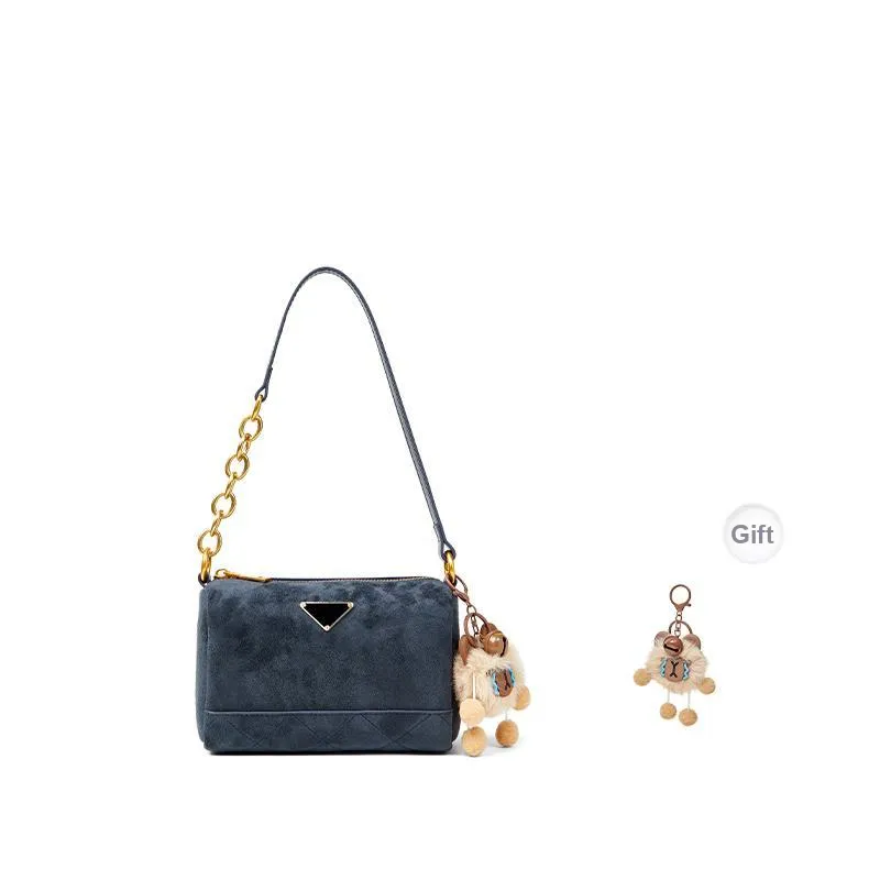 Teenmix Cow Leather Shoulder Bag, Crossbody Bag, Shoulder Bag Trumpets Women's Coffee/Caramel/Dark Blue-18