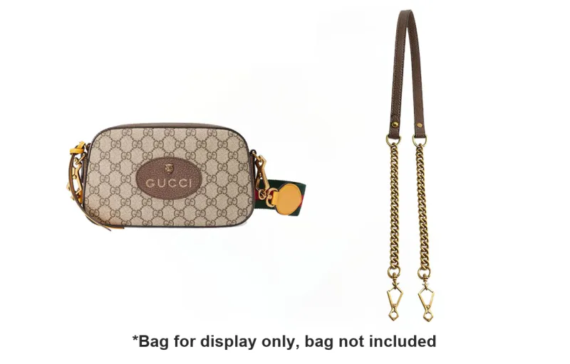 Luxury Care Artisan Workshop Leather Bag Strap Women's Antique Gold-7