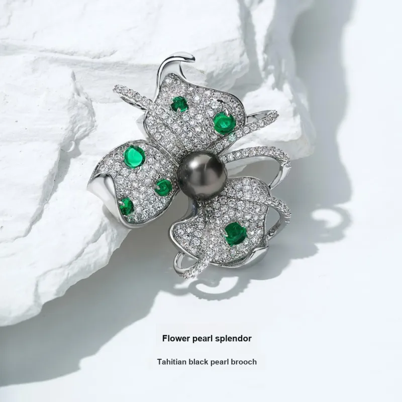 ME LUXE Pearl Brooch, Classic And Versatile # Good Luck Women's-5