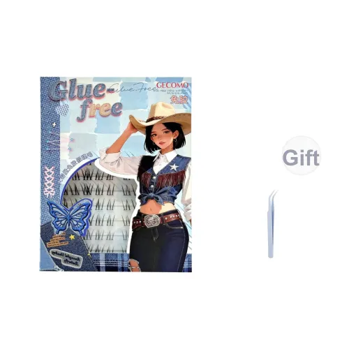 GECOMO Светлый цвет Белая магнолия Накладные ресницы Нерегулярный Воздух Цветок Комикс Повседневный Ленивый стиль