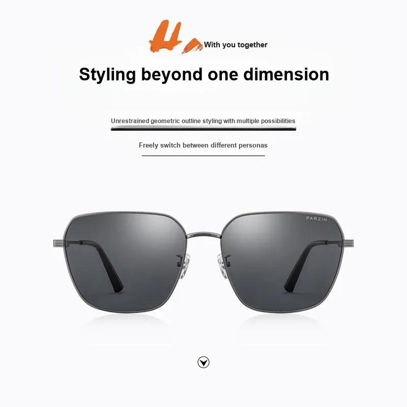 PARZIN Irregular Shape Sunglasses Men's-6