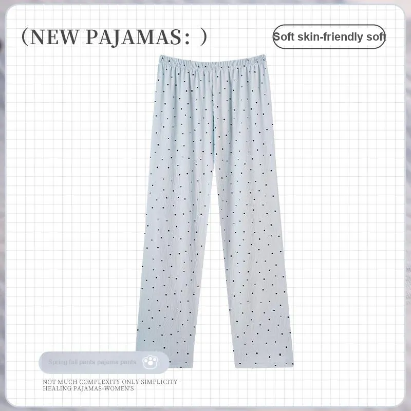 OUSHIBO Pajama Pants Women's Light Blue-1