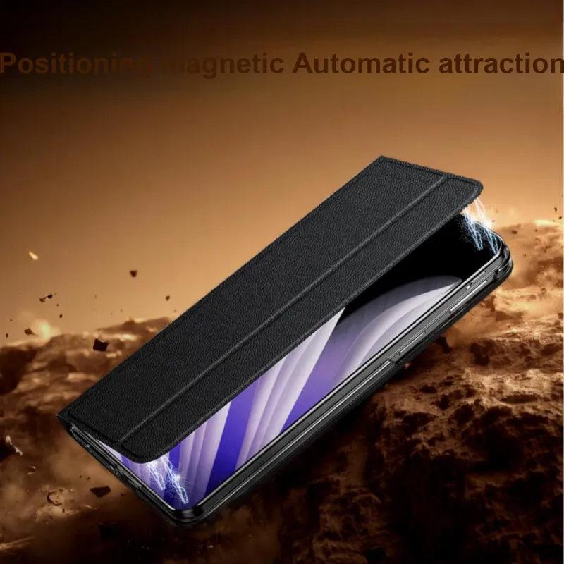 KAREN BURTON Vegan Leather Material Fully Enclosed Magnetic Flap Protective Phone Cases Compatibility OPPOFindN5-1
