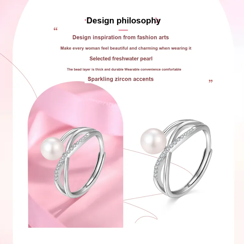LAOMIAO Pearl Rings Women's-2