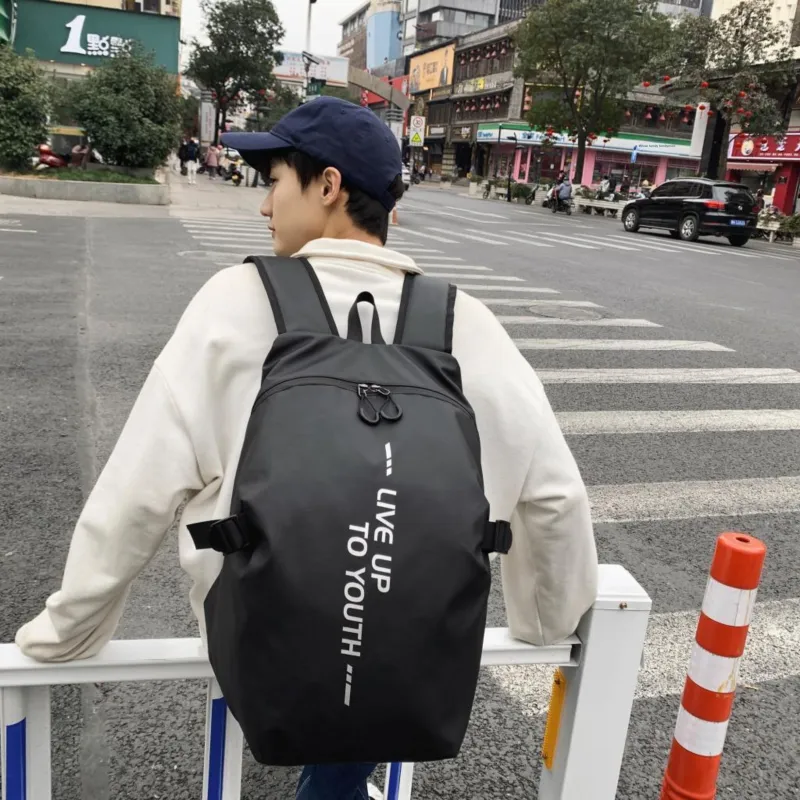 OUZIHUANG Oxford Backpack Unisex Black-1