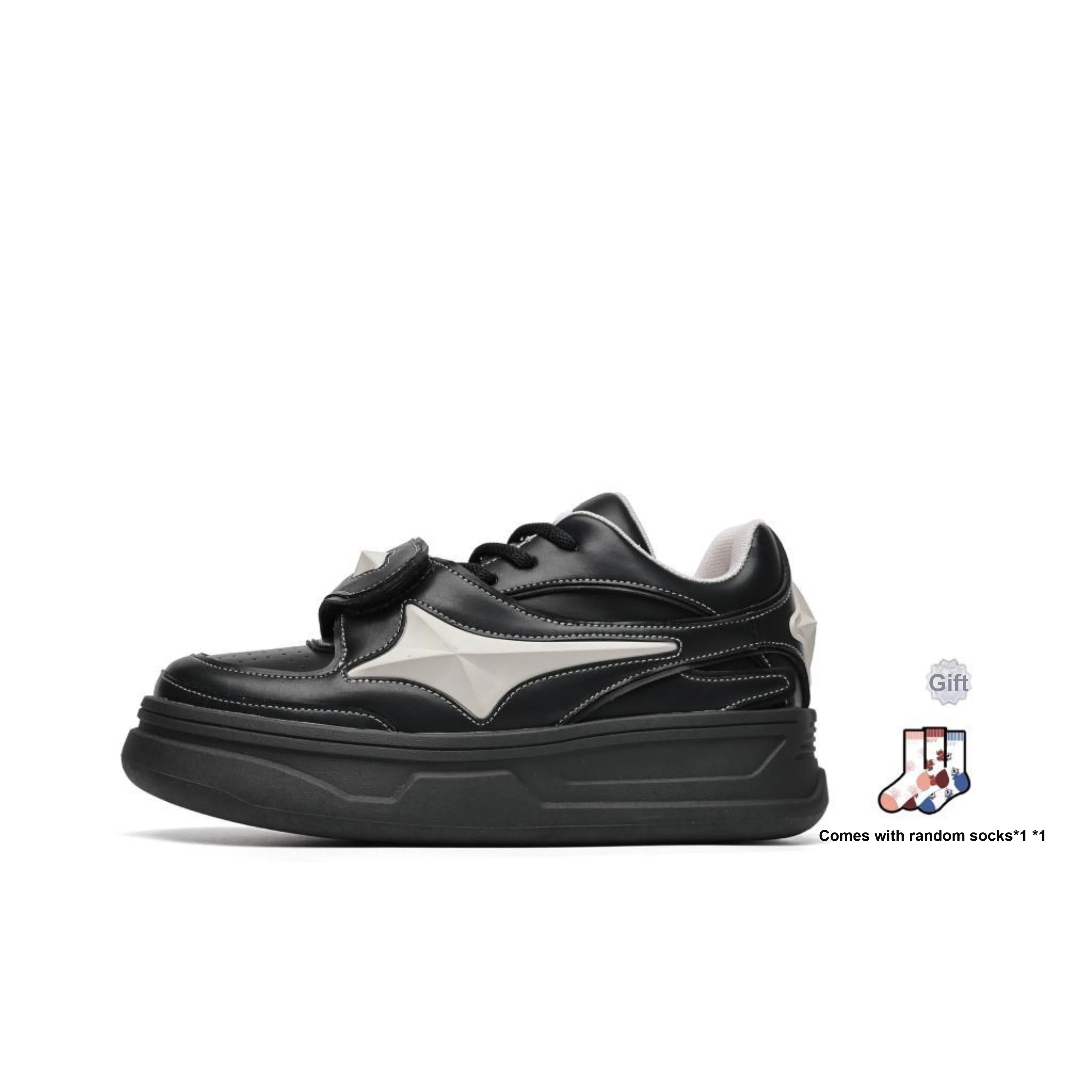 BUFFALO BOUND Anti-Slip Wear-Resistant Low-Top Skateboard Shoes Unisex Ecru