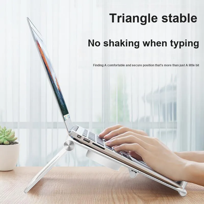 Vibrate Computer Stands Laptop Radiator Quiet Desktop Foldable Storage Portable Adjustable Base Fan Cooling Lightweight-6