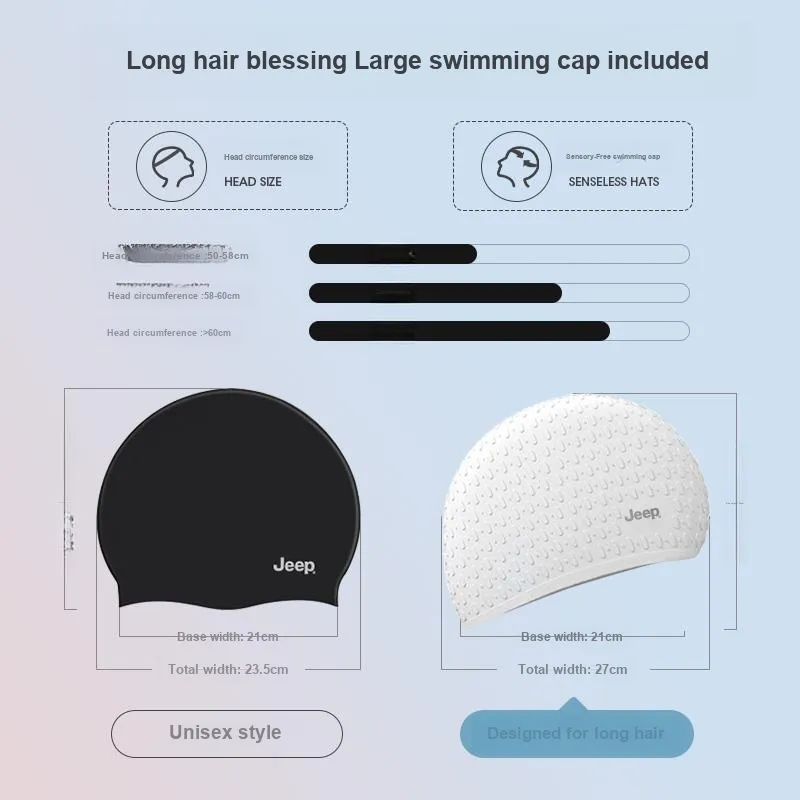 Jeep Swimming Caps Silicone Swim Unisex-1