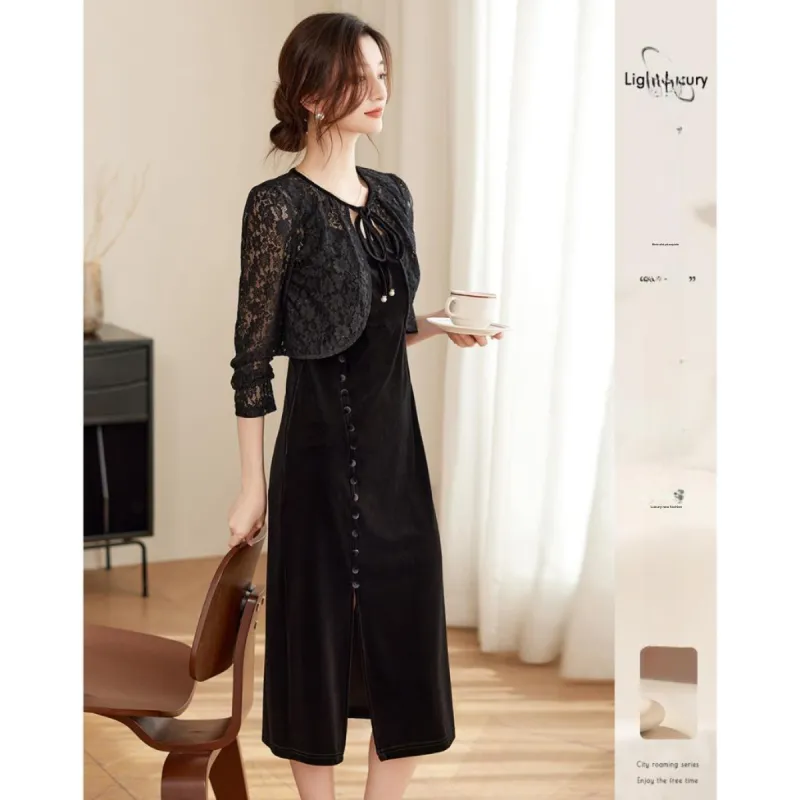Like The Age Of Water Long Sleeved Dress Loose Fit Women's-4
