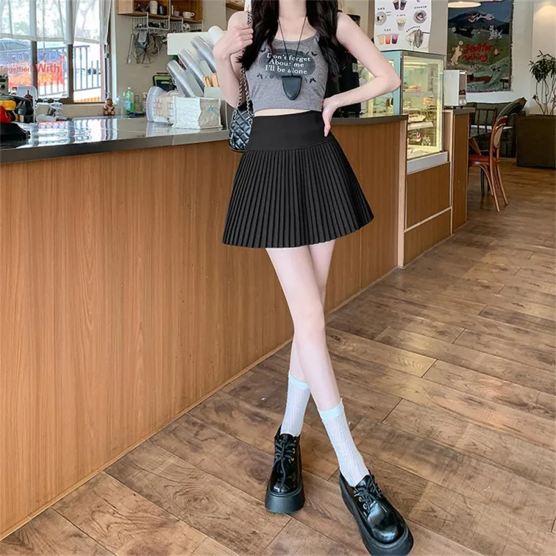 Si Bei'er Casual Short Skirts Women's Black-5