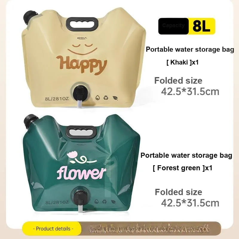 Primitive Outdoor Water Equipment Leather Water Bag/Water Bladder 8L Camping, Hiking, And Picnic Gear PE-1