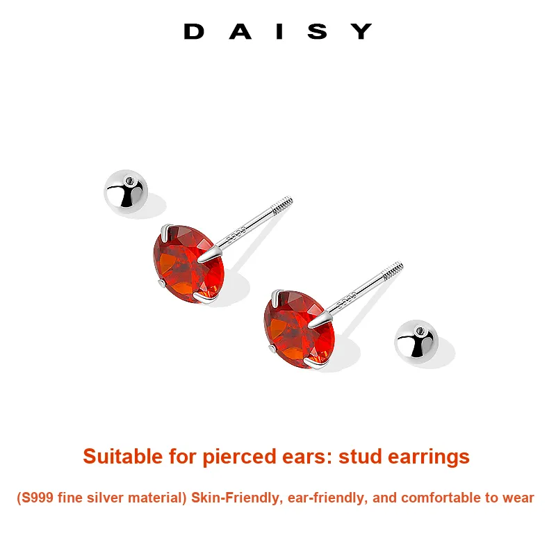 Daisy Dream Full Sterling Silver Stud Earrings Women's-2