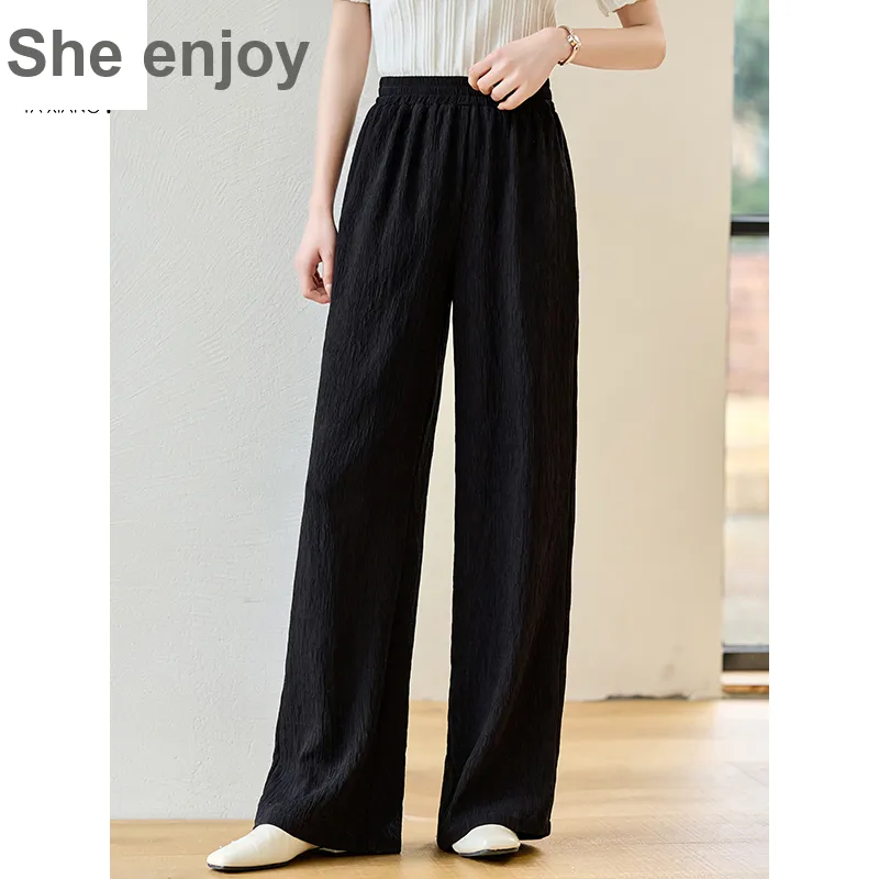 She Enjoys Casual Pants Women's Black-2