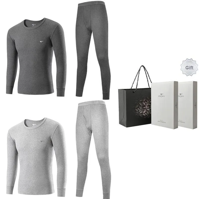 SEPTWOLVES Thermal Set Men's 2 Piece Underwear Gift Box Set-2