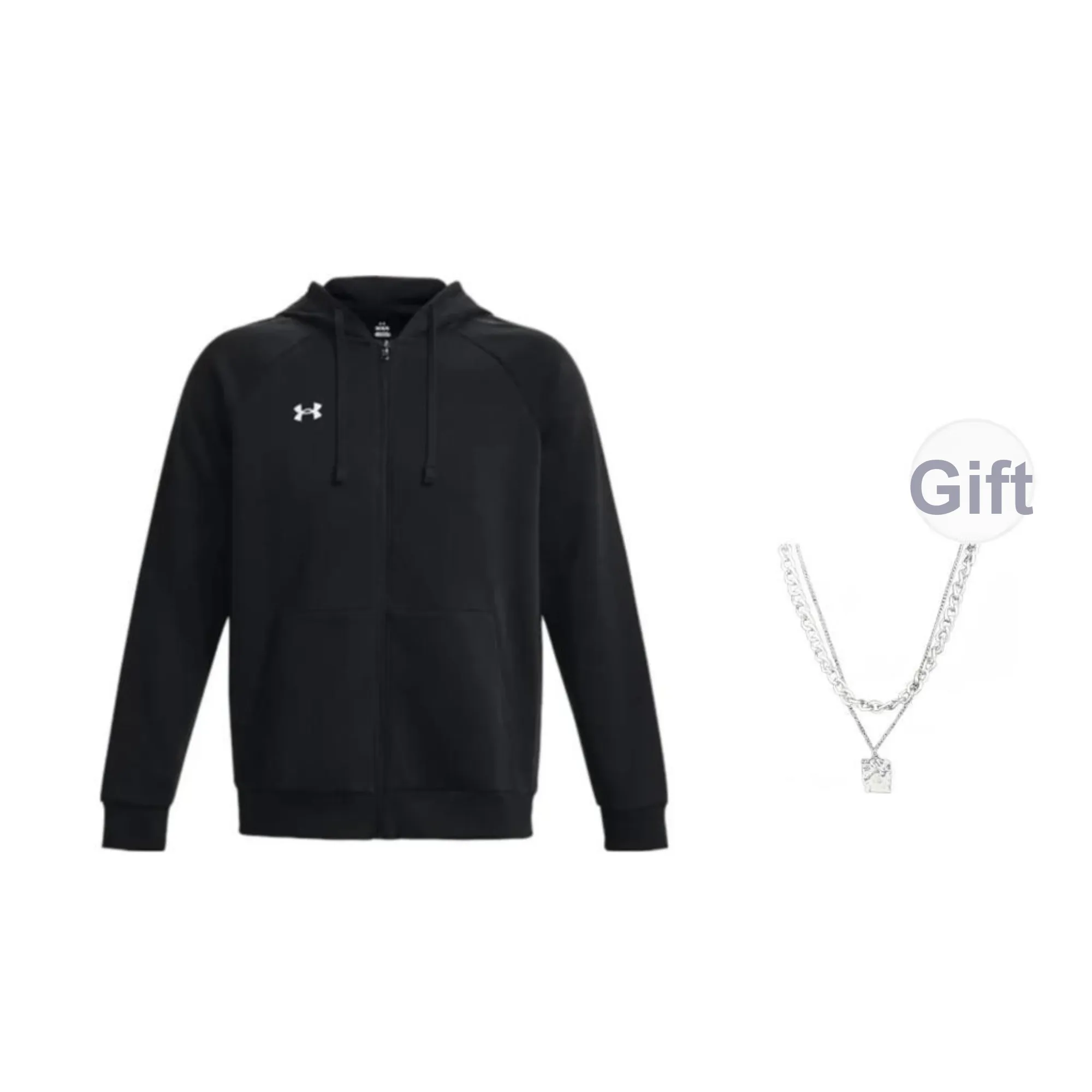 Under Armour Jackets Coats Unisex Black Comes With Necklace