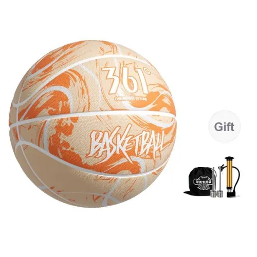 361° Rubber Basketball Sunset Orange White Training Unisex