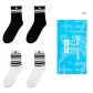 4 Pack (White Pinstripe 2, Black Double Stripes 2)