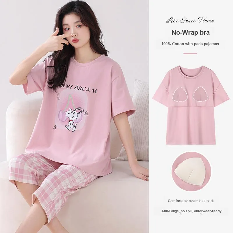 NOME Spring Summer Pajama Set Women's Two Piece Set-3
