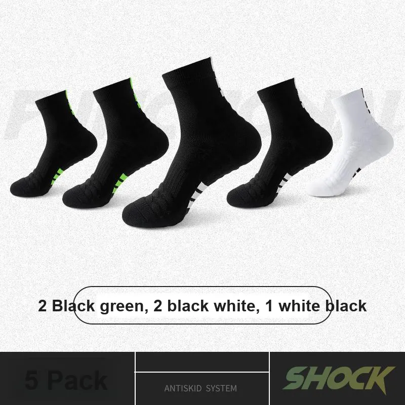 ROBINHOOD Basketball Socks Men's 5 Pack-3