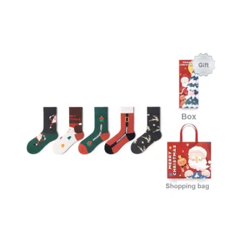 Primeet Mid Calf Socks Unisex Box 5 Pack