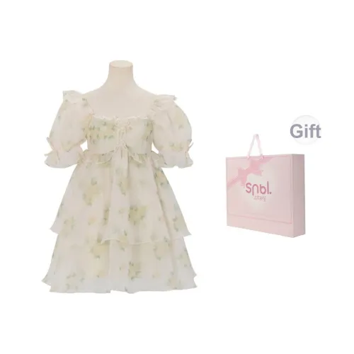 Snbl Женские Платья с Короткими Рукавами