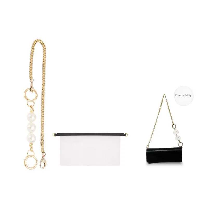 Metal Accessories, Crossbody Bag, Shoulder Strap Bag, Strap Bag, Accessory Women's White-6
