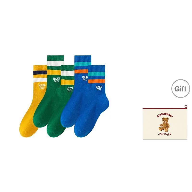 Caramella Mid Calf Socks Men's Shopping Bag Combo Set-8