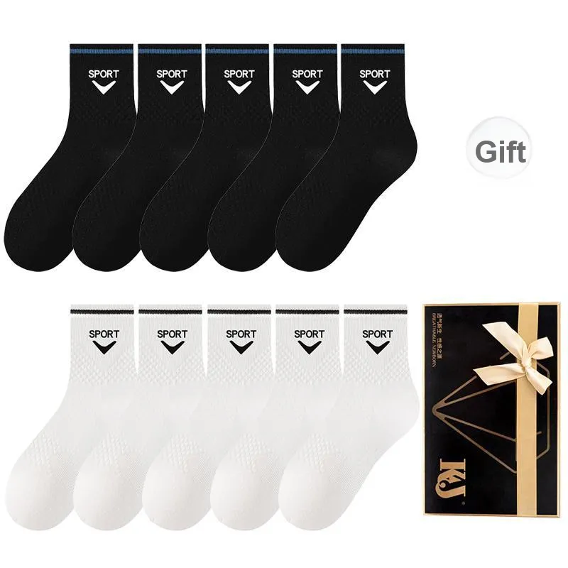 KJ Mid Calf Socks Men's Box Of 10 Packs Mixed Color-13