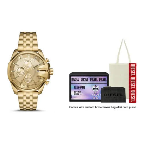 DIESEL Armor Series Кварцевые часы механизм ремешок из нержавеющей стали золотистый циферблат унисекс
