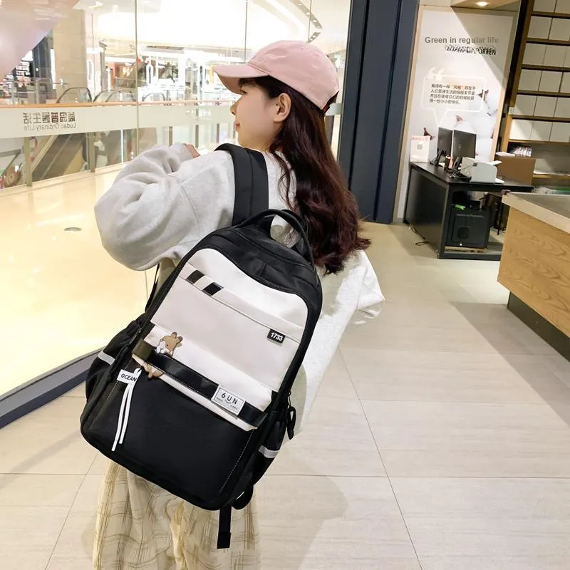 Travel Nylon Backpack Women's Multicolor-1